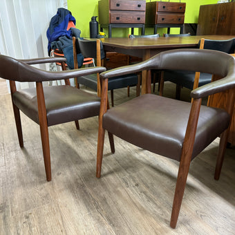 Sale!!! Mid Century Teak Arm Chairs