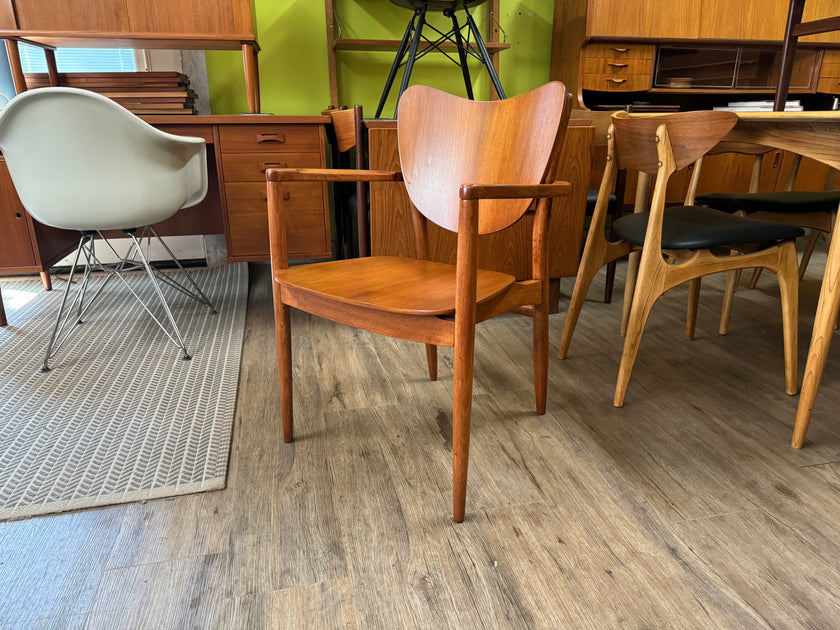 Mid Century Teak and Beech Arm Chair