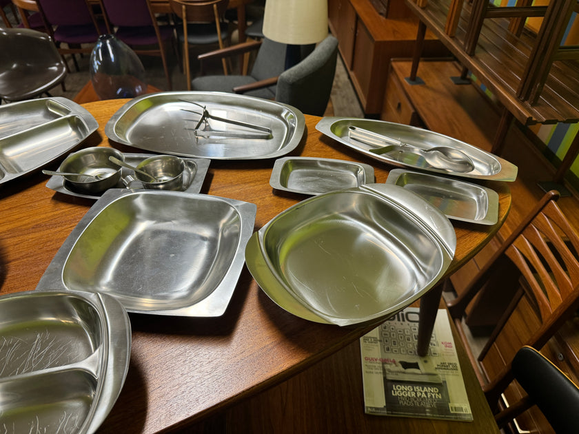 Mid Century Scandinavian Stainless Steel Serving Dishes