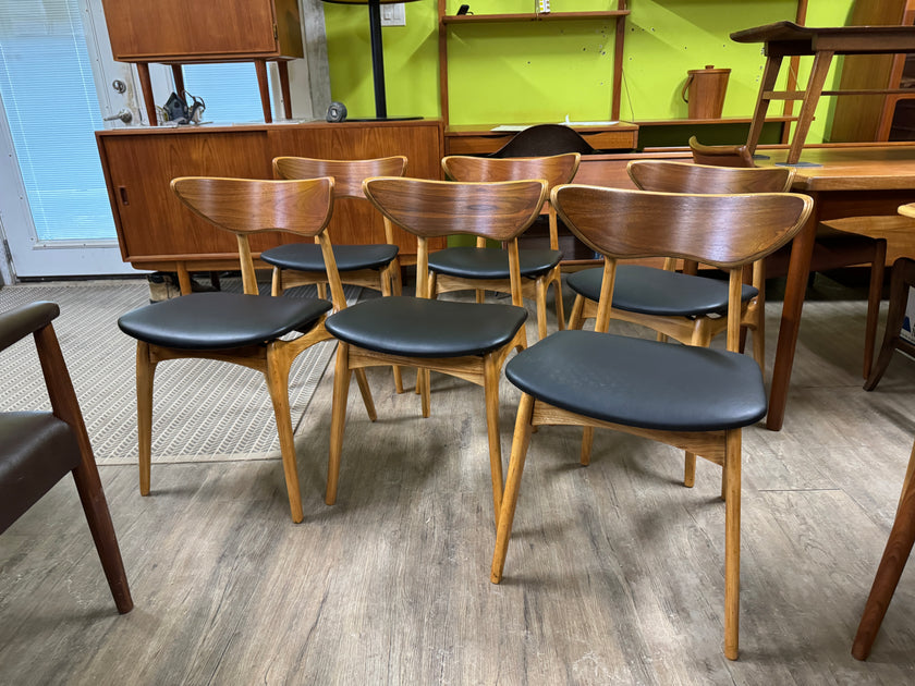 Mid Century Walnut and Ash Dining Chairs