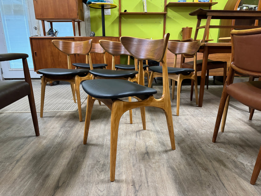 Mid Century Walnut and Ash Dining Chairs