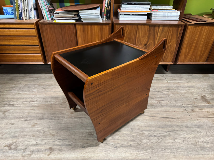 Mid Century Teak Bar Cart