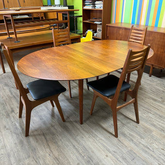 Mid Century Solid Teak Dining Table from Denmark