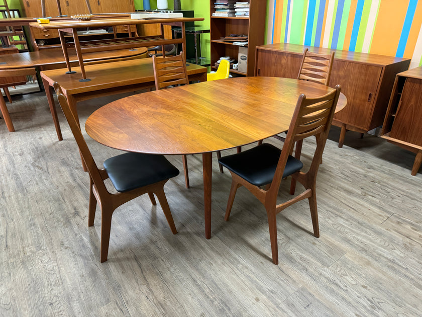 Mid Century Solid Teak Dining Table from Denmark