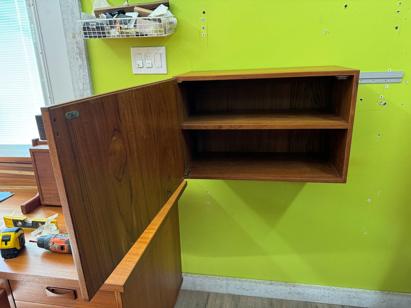 Mid Century Teak Wall Mounted Cabinet