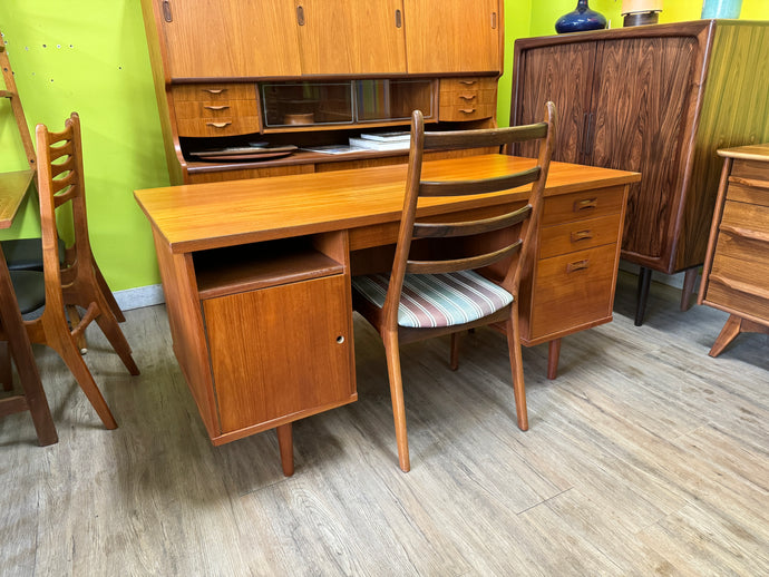 Sale!!! Mid Century Teak Executive Desk