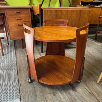 Mid Century Teak Bar Cart