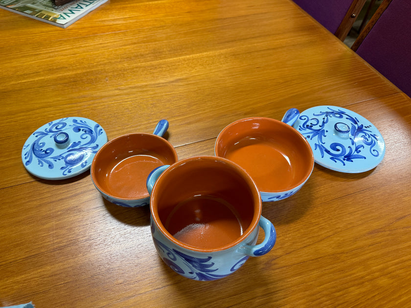 Mid Century Coop Stov Albisola Terra. cotta Set from Italy