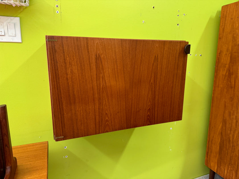 Mid Century Teak Wall Mounted Cabinet