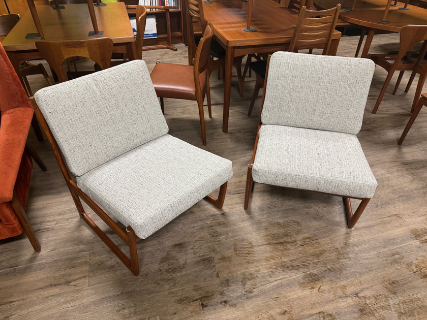 Mid Century Teak Lounge Chairs from Denmark