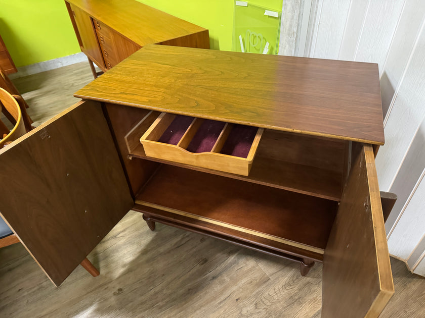 Mid Century Walnut Bar Cabinet