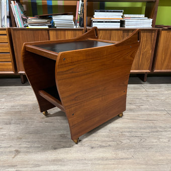 Mid Century Teak Bar Cart