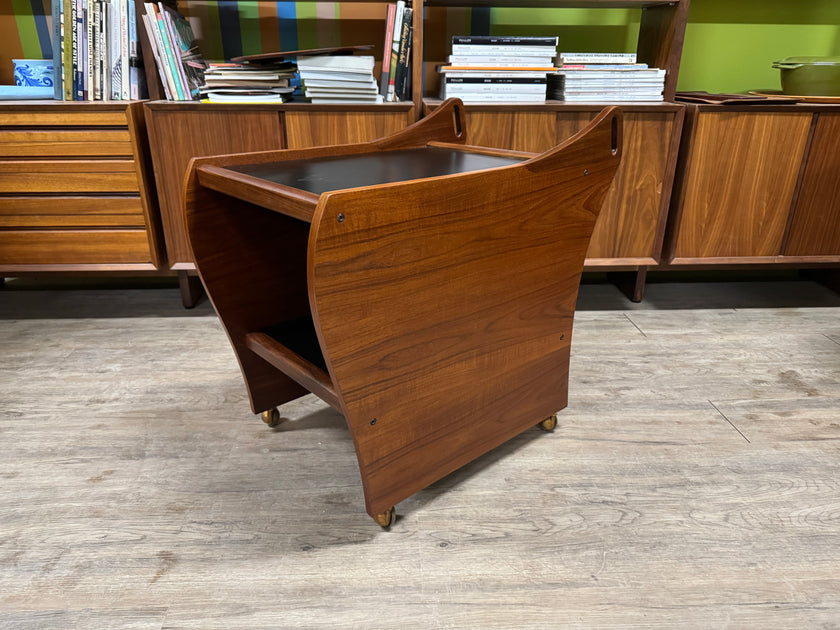 Mid Century Teak Bar Cart