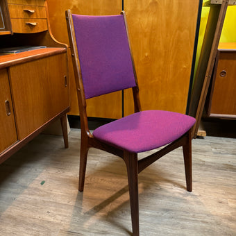 6 Mid Century Brazilian Rosewood Dining Chairs from Denmark