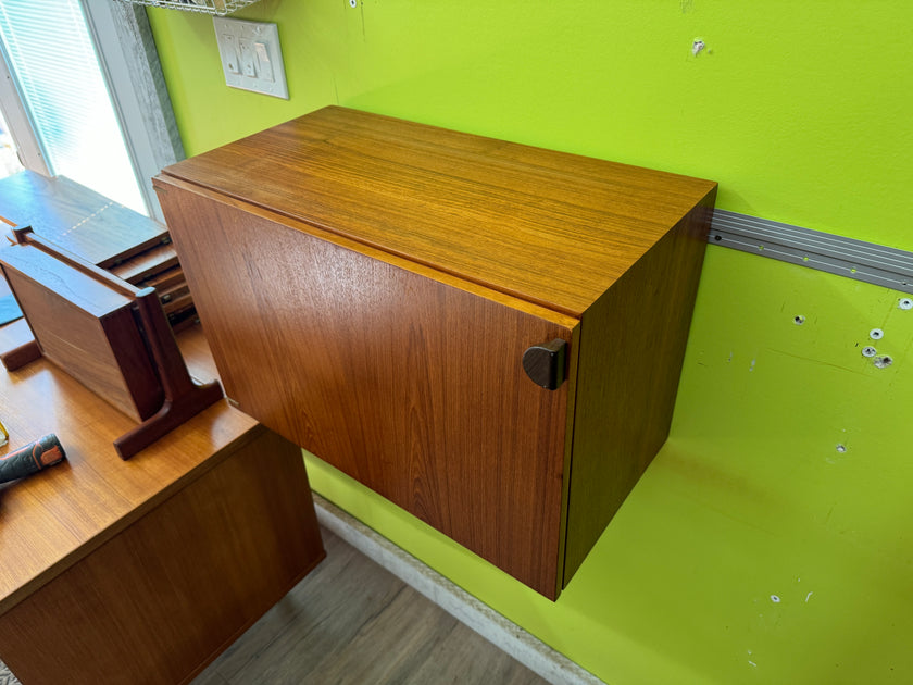 Mid Century Teak Wall Mounted Cabinet