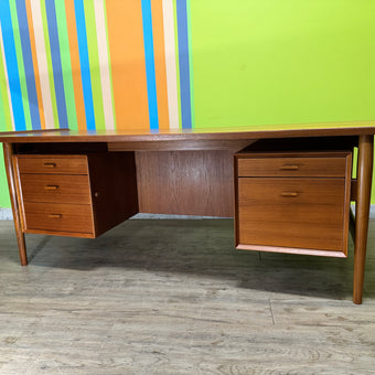 Mid Century Teak Executive Desk from Denmark