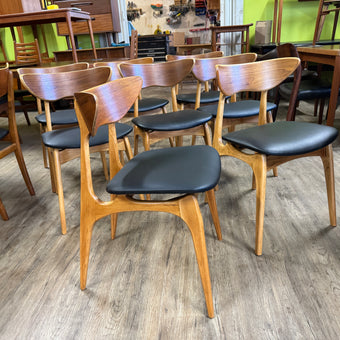 Mid Century Walnut and Ash Dining Chairs