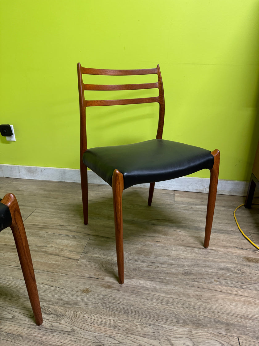 Mid Century Teak Dining Chairs from Denmark