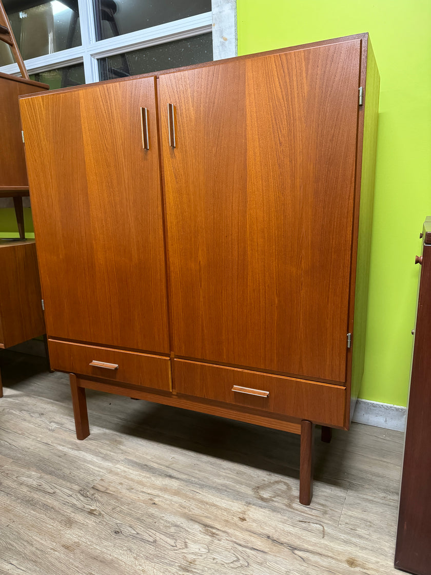 Mid Century Teak Bar Cabinet from Denmark