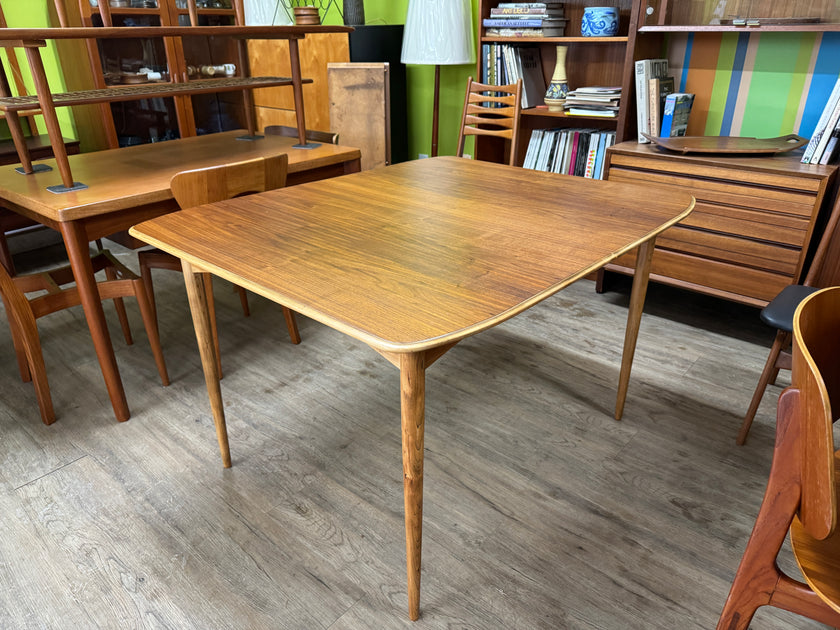 Mid Century Walnut and Ash Dining Table