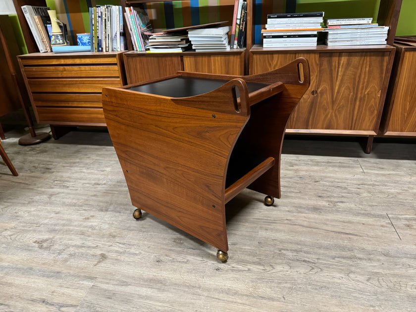 Mid Century Teak Bar Cart