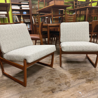 Mid Century Teak Lounge Chairs from Denmark