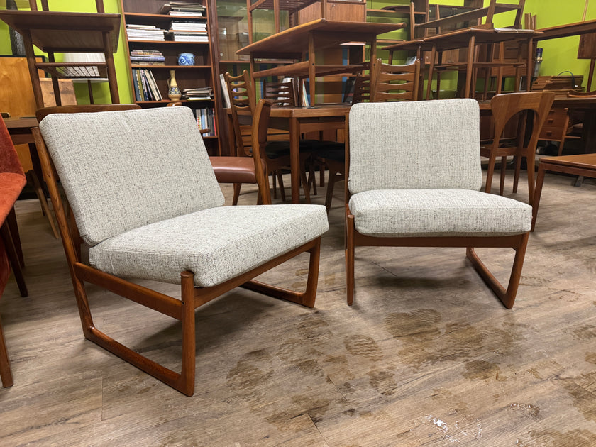 Mid Century Teak Lounge Chairs from Denmark