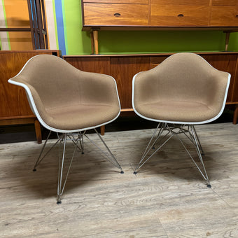 Sale!!! Eames Molded Fiberglass Full Padded Armchair with Eiffel Base