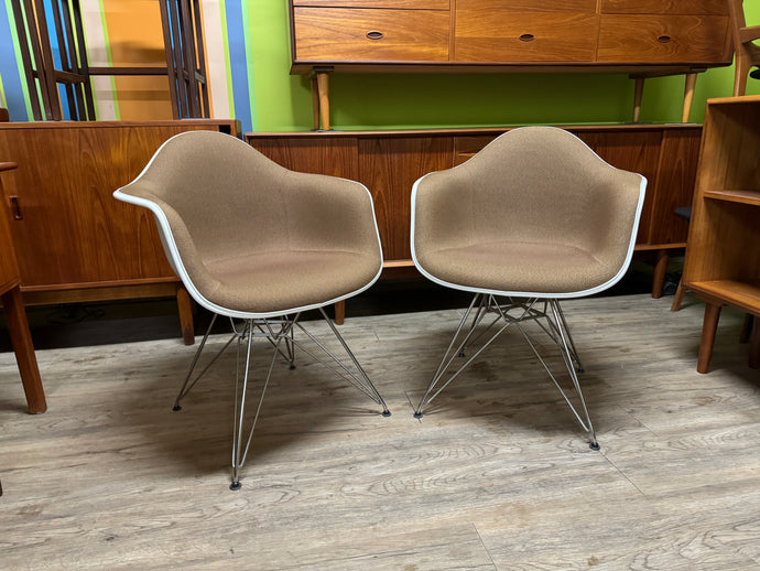 Sale!!! Eames Molded Fiberglass Full Padded Armchair with Eiffel Base