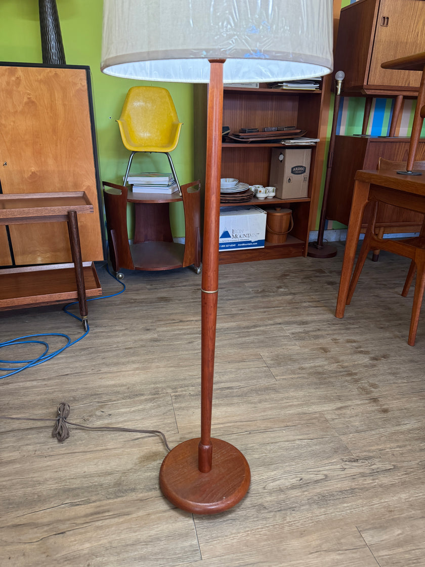 Mid Century Teak Floor Lamp