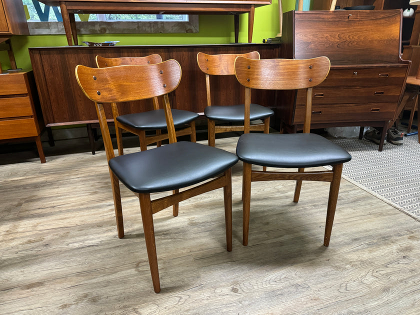 Mid Century Teak and Oak Dining Chairs