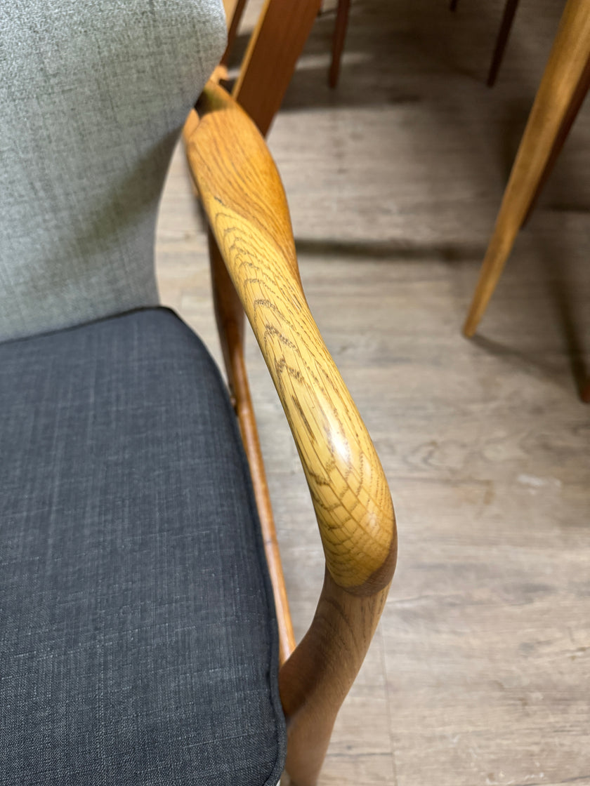 Mid Century Oak Lounge Chair from Denmark