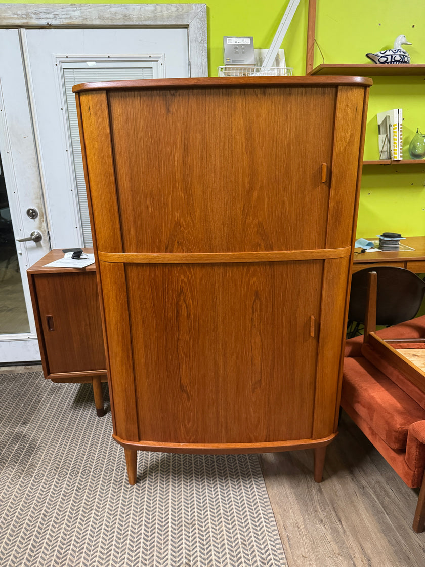 Mid Century Teak Corner Cabinet from Denmark