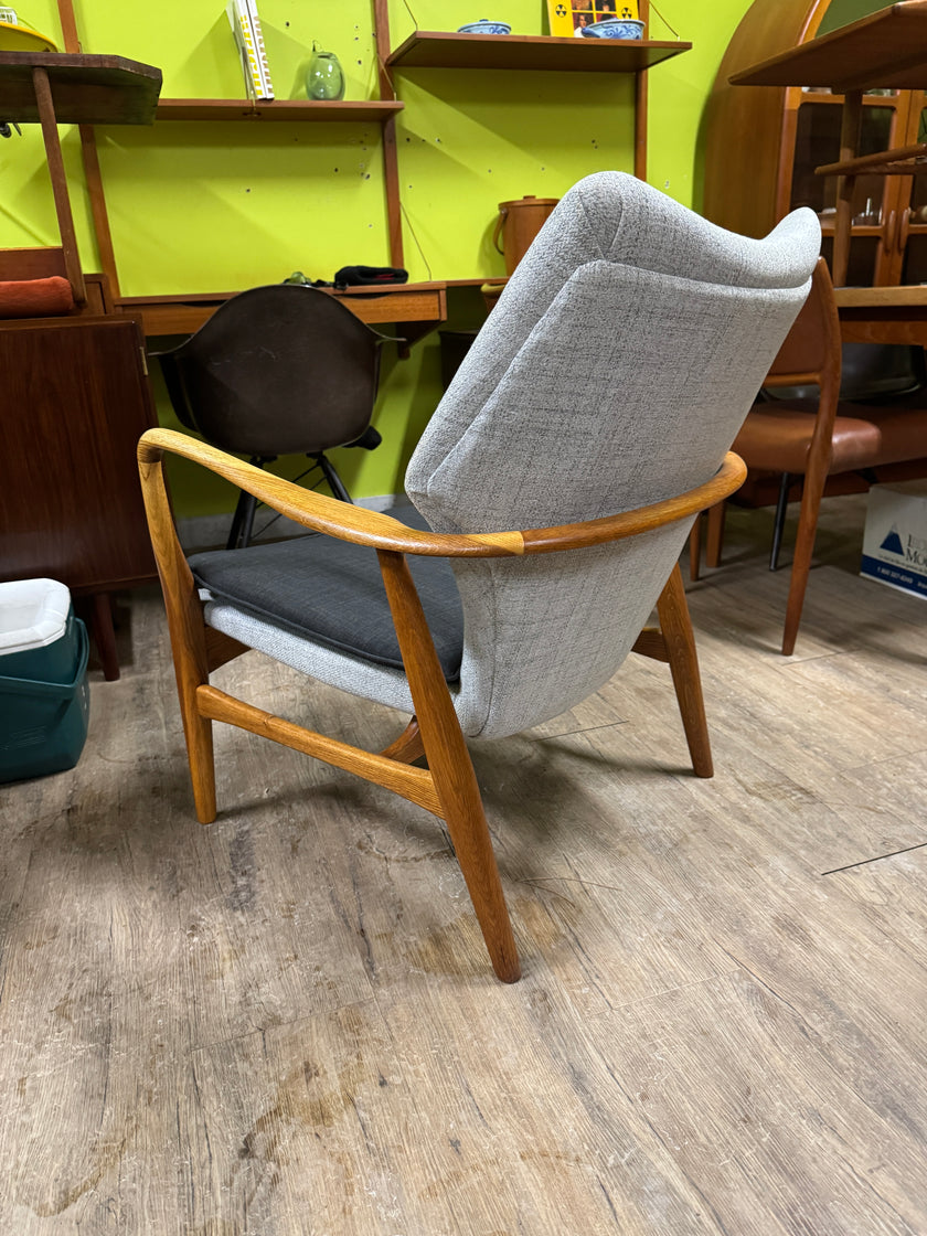 Mid Century Oak Lounge Chair from Denmark