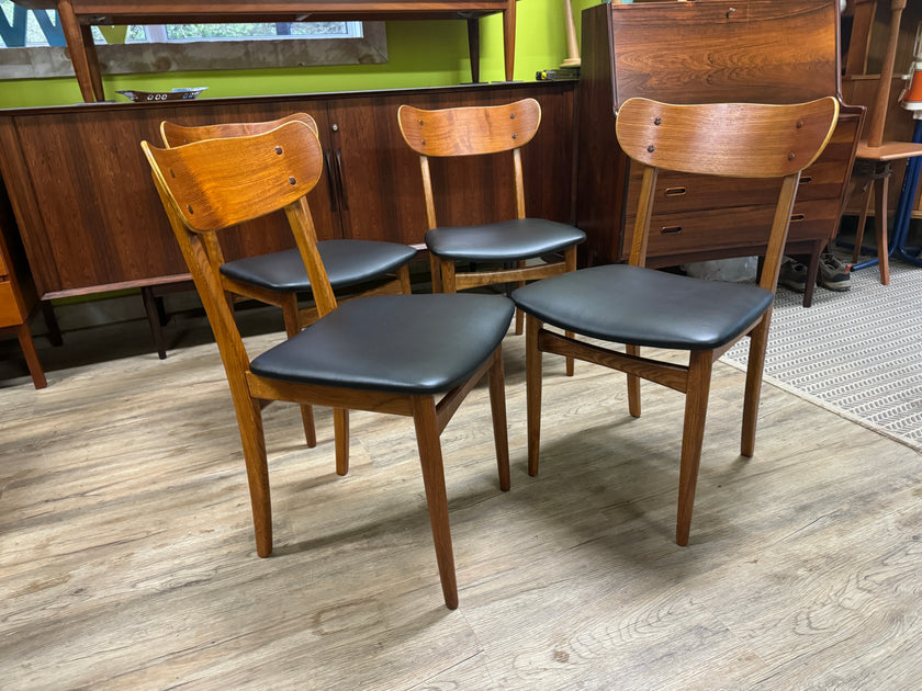 Mid Century Teak and Oak Dining Chairs