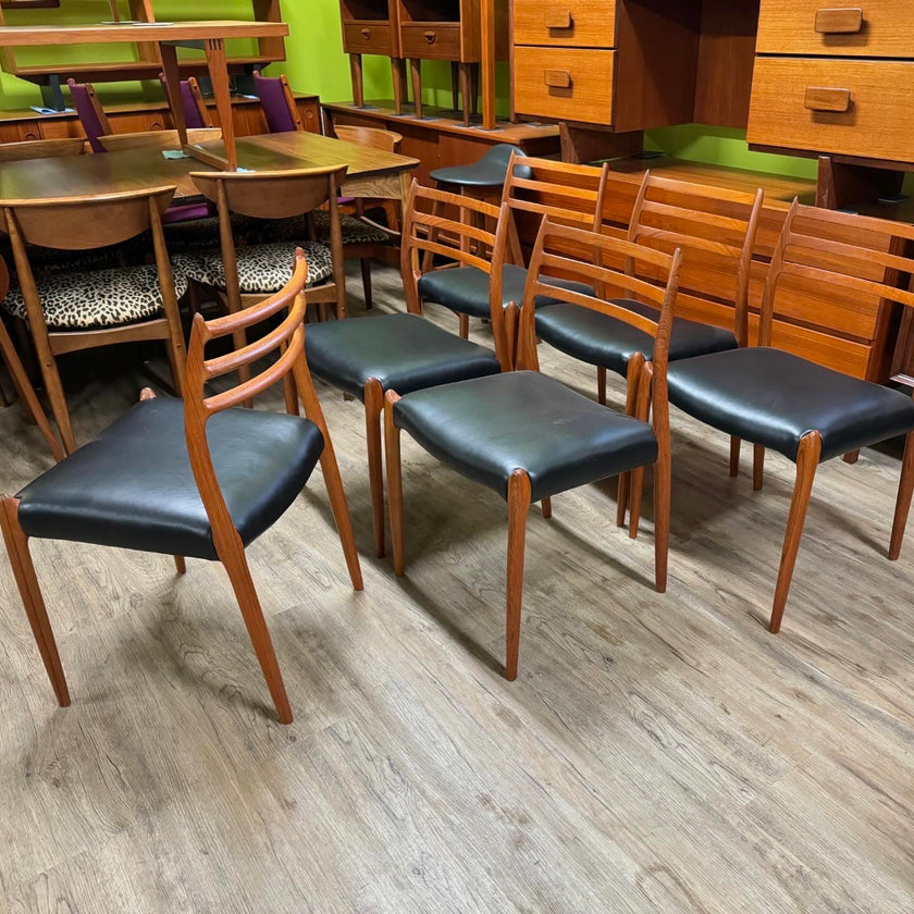 Mid Century Teak Dining Chairs from Denmark