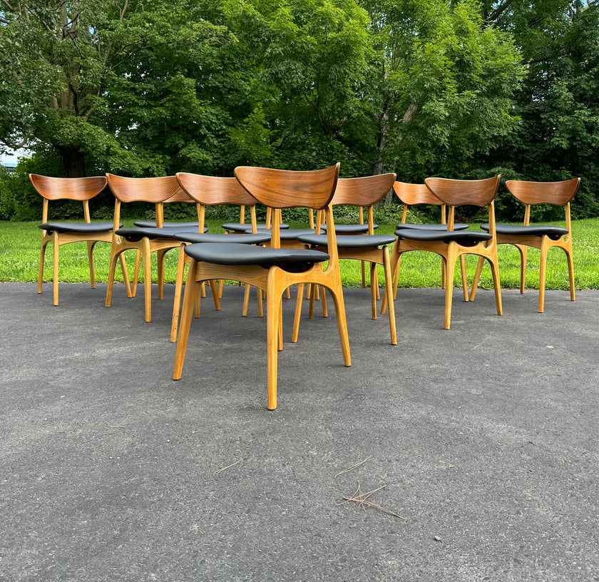 Mid Century Walnut and Ash Dining Chairs