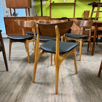 Mid Century Walnut and Ash Dining Chairs