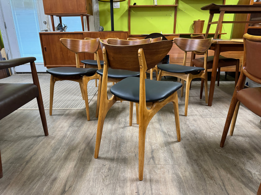 Mid Century Walnut and Ash Dining Chairs