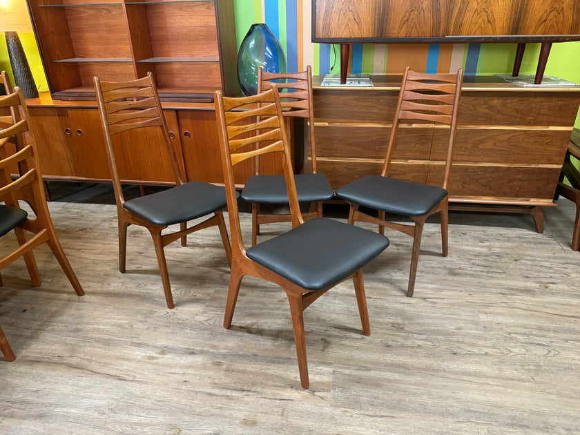 4 Mid Century Teak Dining chairs