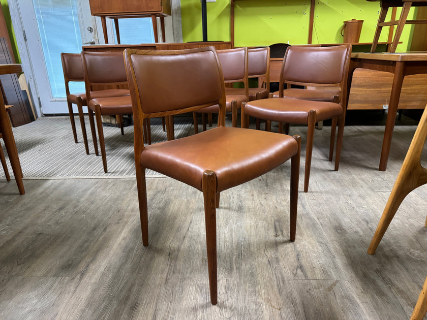 8 Mid Century Teak Dining Chairs from Denmark